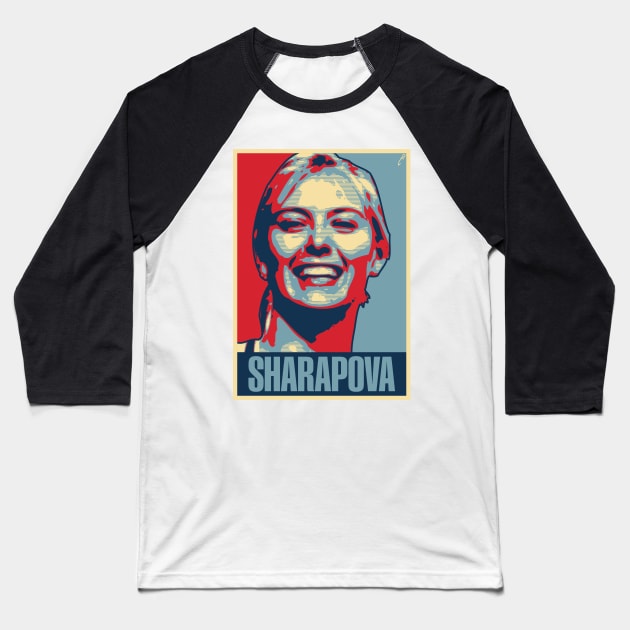 Sharapova Baseball T-Shirt by DAFTFISH